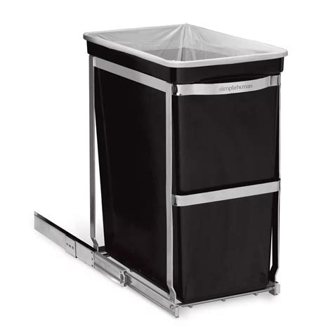 simplehuman in-cabinet trash can heavy-duty steel|simple human pull out bins.